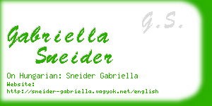 gabriella sneider business card